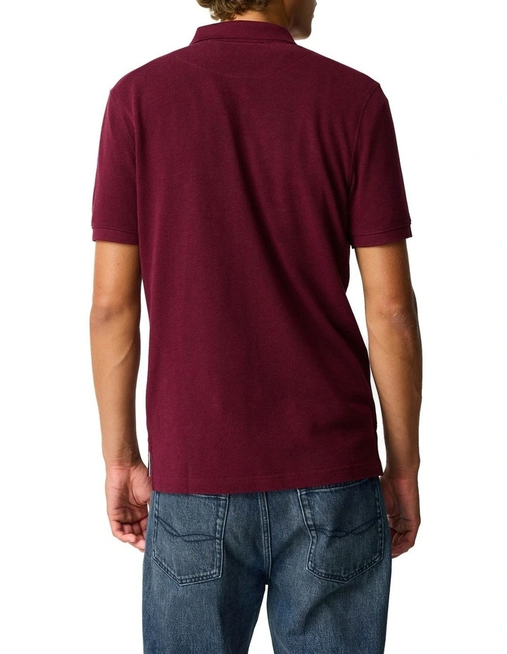 The Gunn Sports Fit Polo in Oxblood image 3