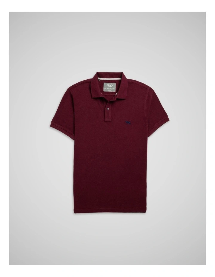 The Gunn Sports Fit Polo in Oxblood image 4