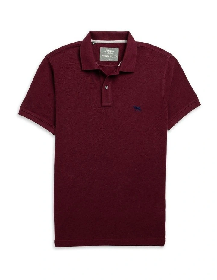 The Gunn Sports Fit Polo in Oxblood image 4