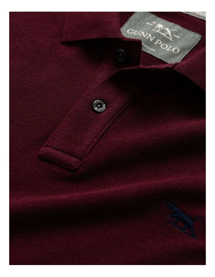 The Gunn Sports Fit Polo in Oxblood image 5