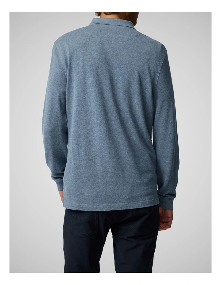 Long Sleeve Gunn Sports Fit Polo in Chambray image 3