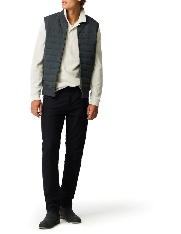 Long Sleeve Gunn Sports Fit Polo in Natural image 2