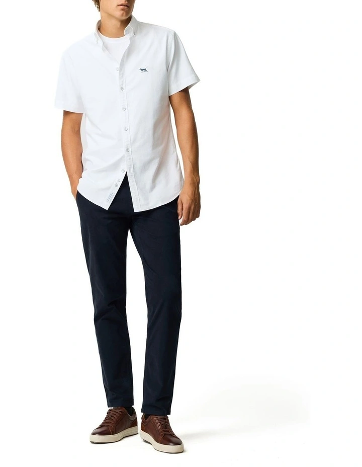 Gunn Oxford Long Sleeve Sports Fit Shirt in Blanc image 2