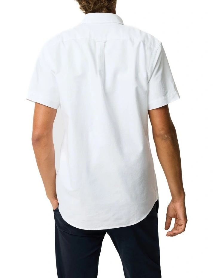 Gunn Oxford Long Sleeve Sports Fit Shirt in Blanc image 3