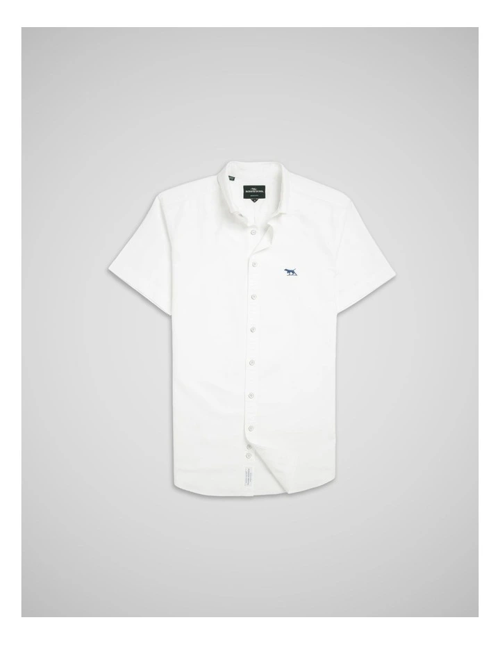 Gunn Oxford Sports Fit Shirt in Blanc image 4