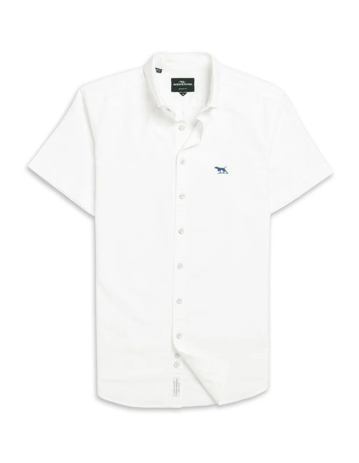 Gunn Oxford Long Sleeve Sports Fit Shirt in Blanc image 4