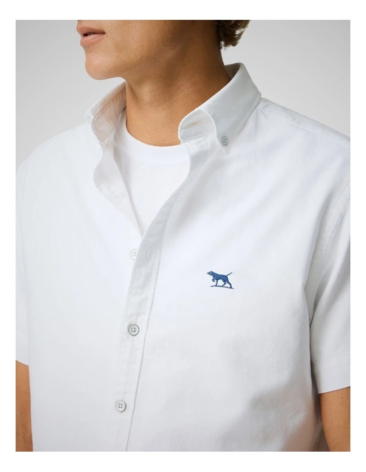 Gunn Oxford Sports Fit Shirt in Blanc image 6