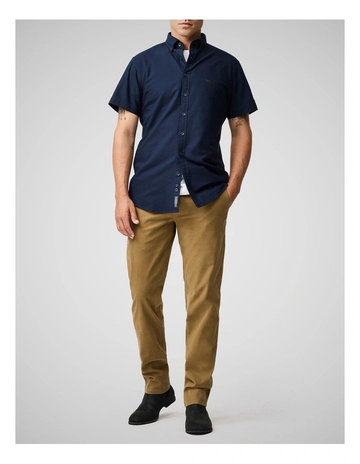 Gunn Oxford Long Sleeve Sports Fit Shirt in Ink image 2