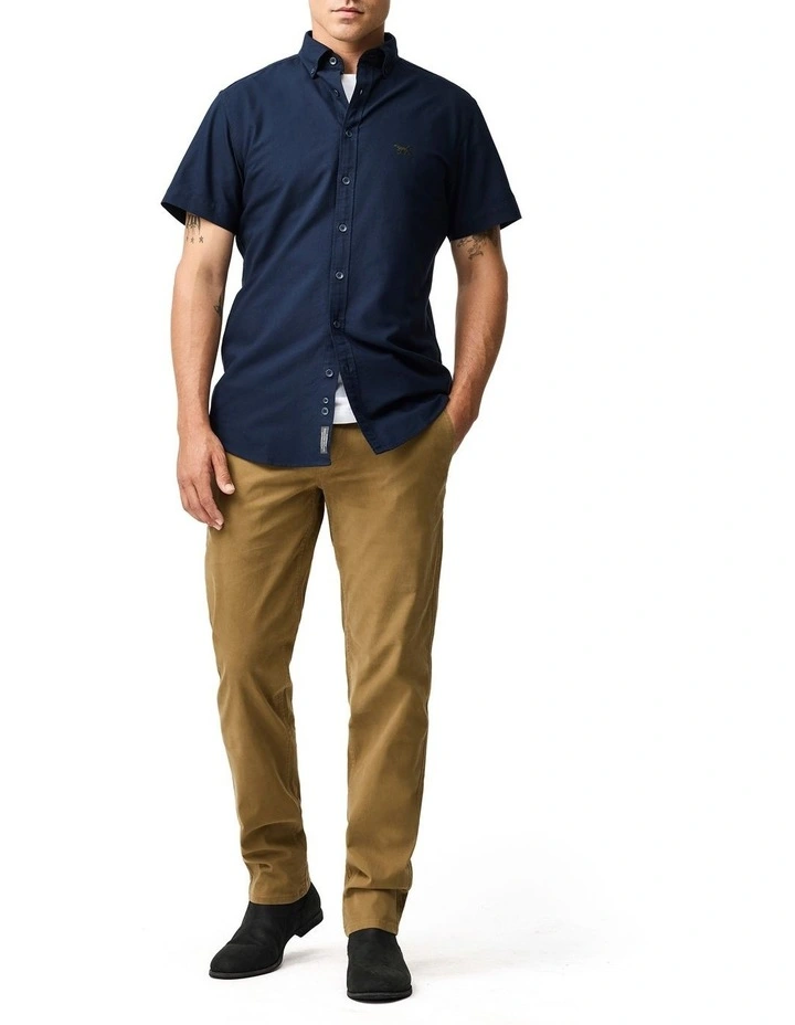 Gunn Oxford Long Sleeve Sports Fit Shirt in Ink image 2