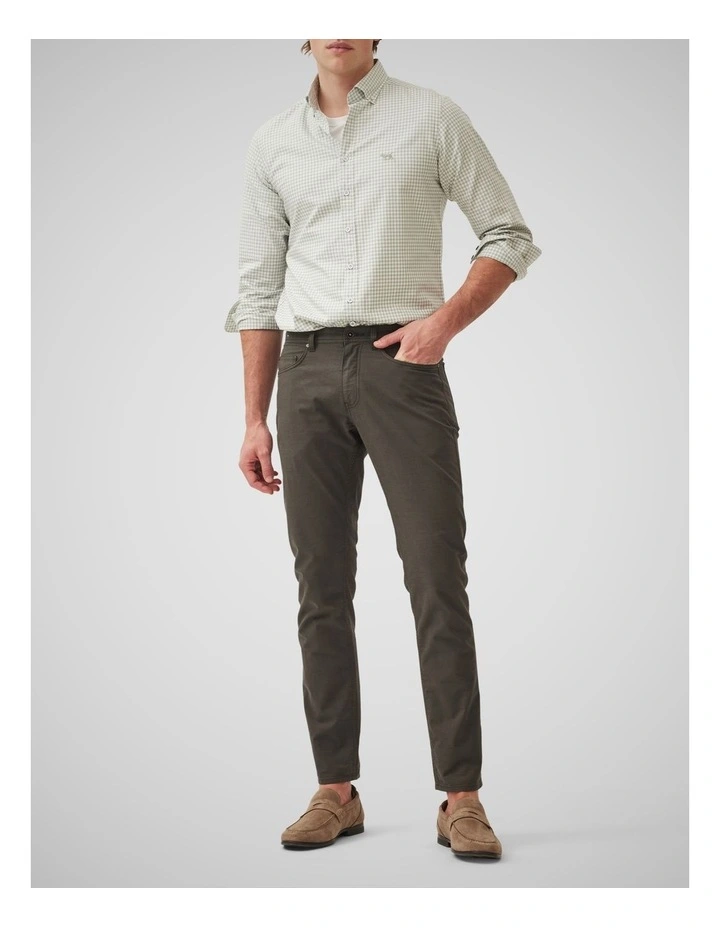 Oxford Bayshore Gingham Long Sleeve Sports Fit Shirt in Sage image 2
