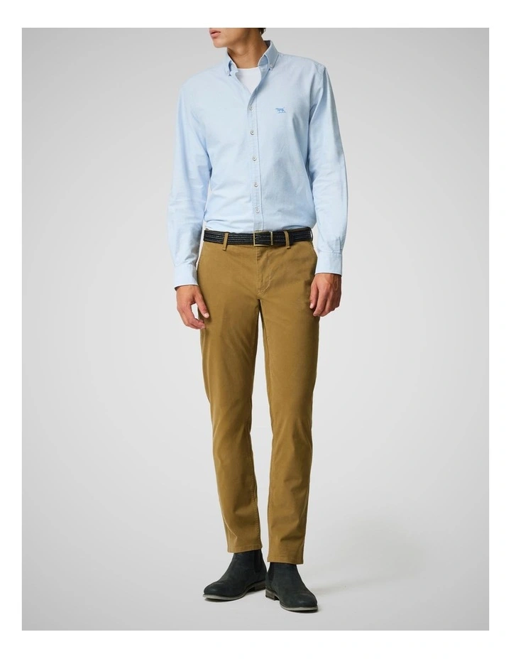 Oxford Crossing Long Sleeve Sports Fit Shirt in Powder Blue image 2