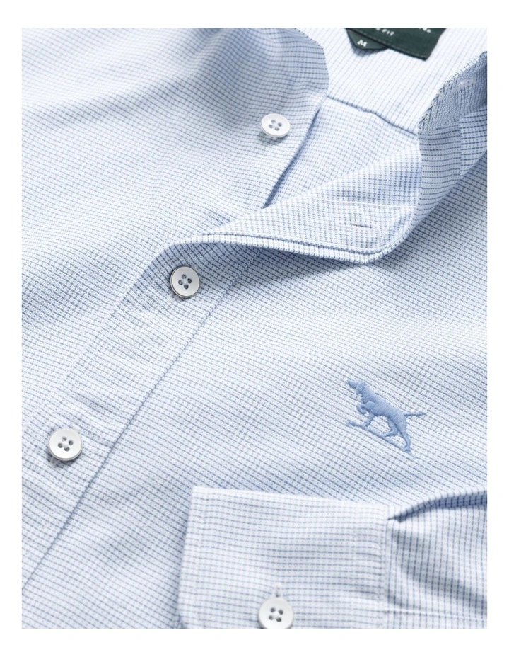 Oxford Crossing Long Sleeve Sports Fit Shirt in Powder Blue image 5