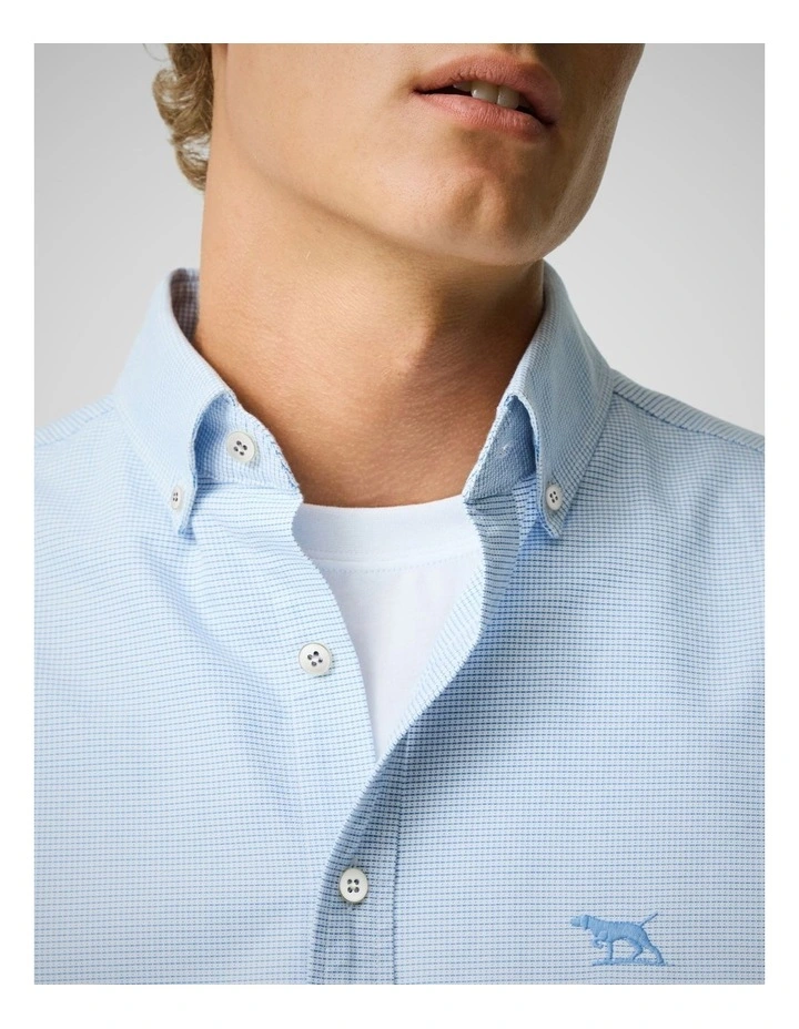 Oxford Crossing Long Sleeve Sports Fit Shirt in Powder Blue image 6