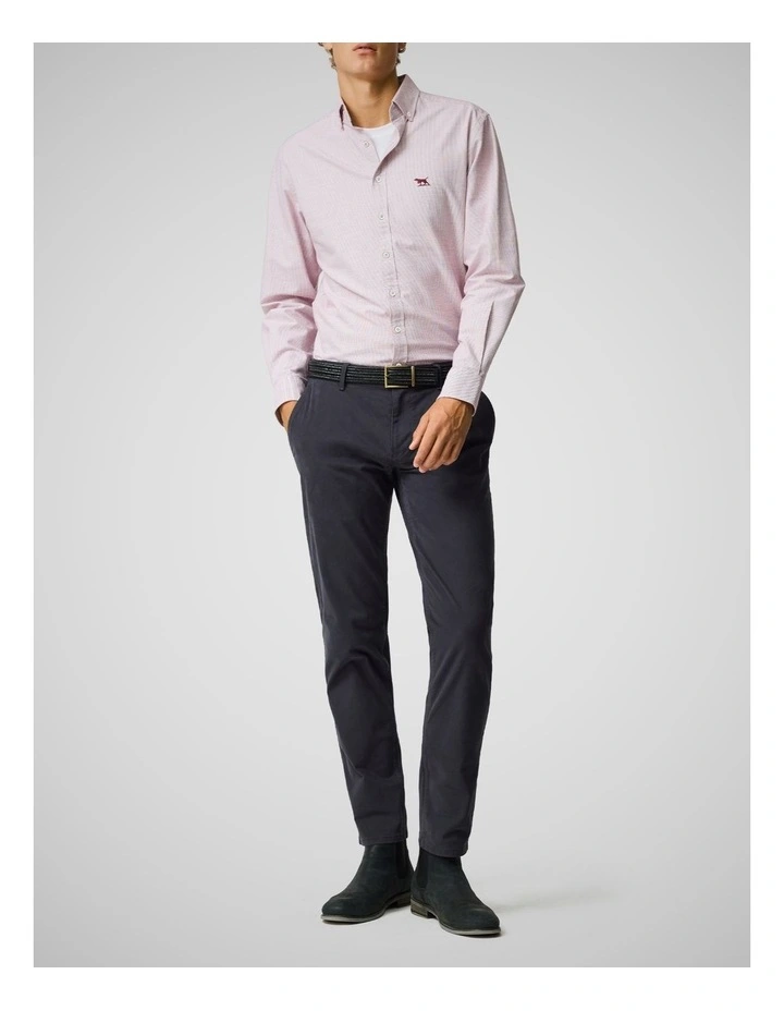 Oxford Crossing Long Sleeve Sports Fit Shirt in Poppy image 2