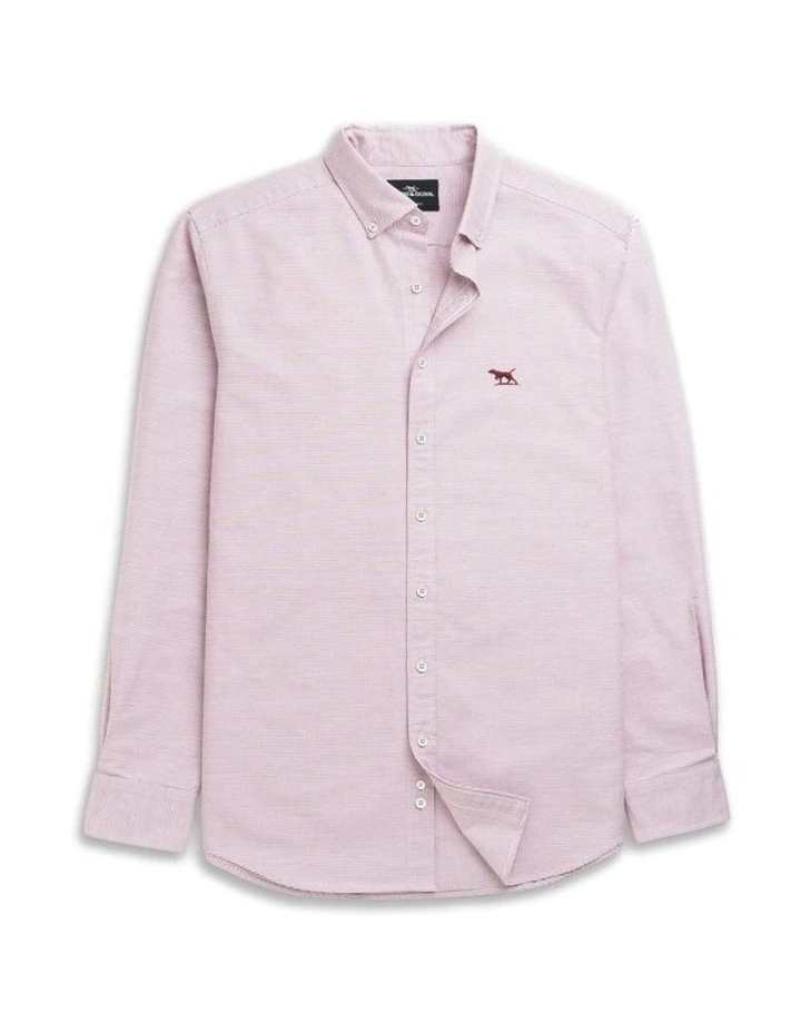 Gunn Oxford 2 Long Sleeve Sports Fit Shirt in Poppy image 4