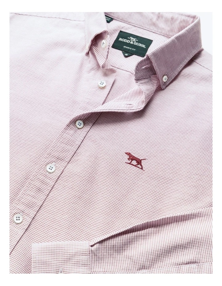 Gunn Oxford 2 Long Sleeve Sports Fit Shirt in Poppy image 5