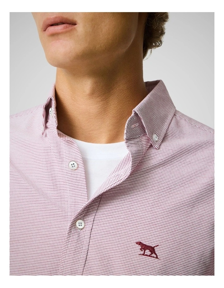 Oxford Crossing Long Sleeve Sports Fit Shirt in Poppy image 6