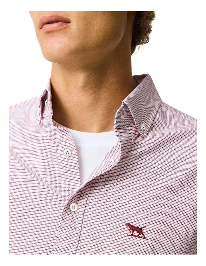 Gunn Oxford 2 Long Sleeve Sports Fit Shirt in Poppy image 6