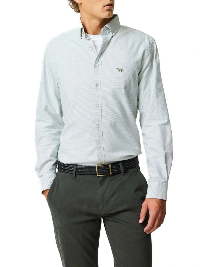 Gunn Oxford 2 Long Sleeve Sports Fit Shirt in Fern image 1