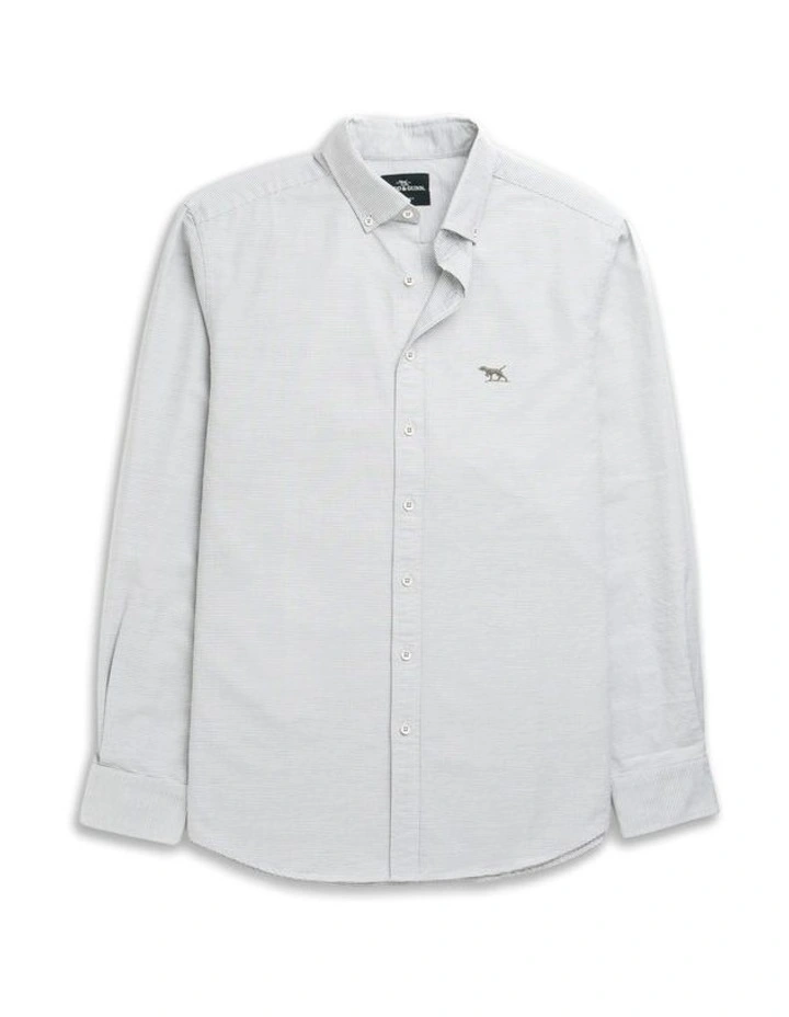 Gunn Oxford 2 Long Sleeve Sports Fit Shirt in Fern image 4