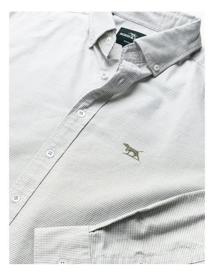 Gunn Oxford 2 Long Sleeve Sports Fit Shirt in Fern image 5