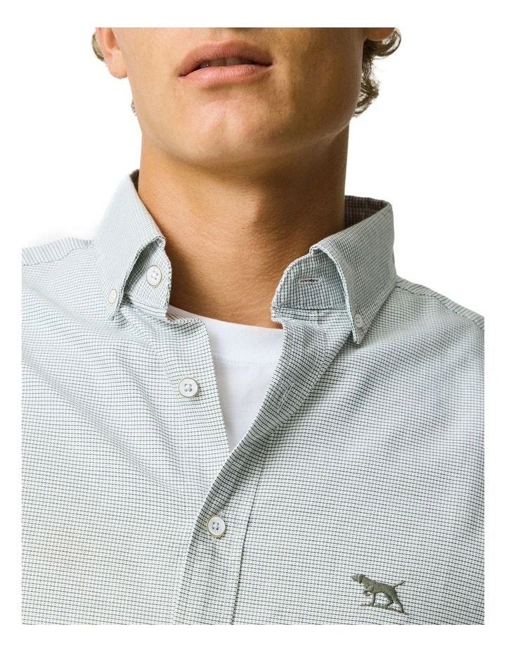 Gunn Oxford 2 Long Sleeve Sports Fit Shirt in Fern image 6