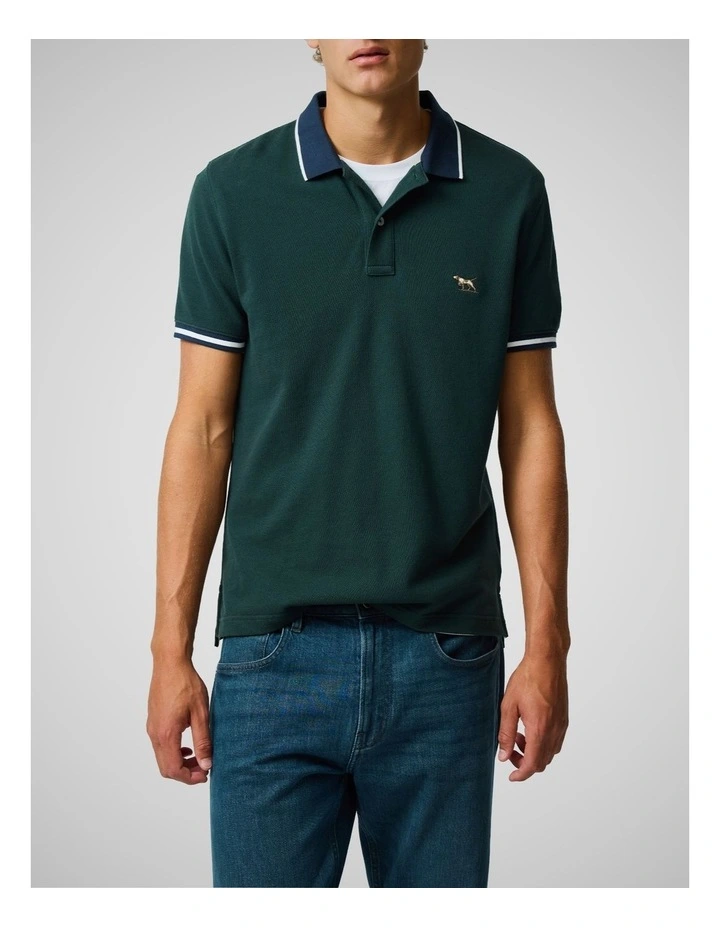 New Lynn Sports Fit Polo in Forest image 1