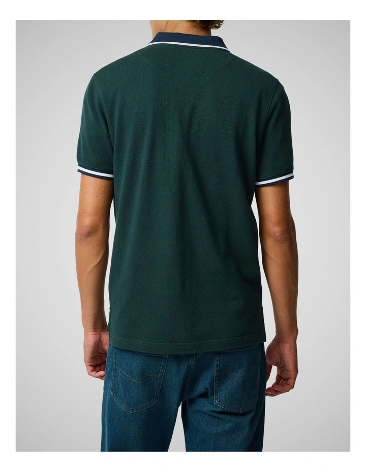 New Lynn Sports Fit Polo in Forest image 3
