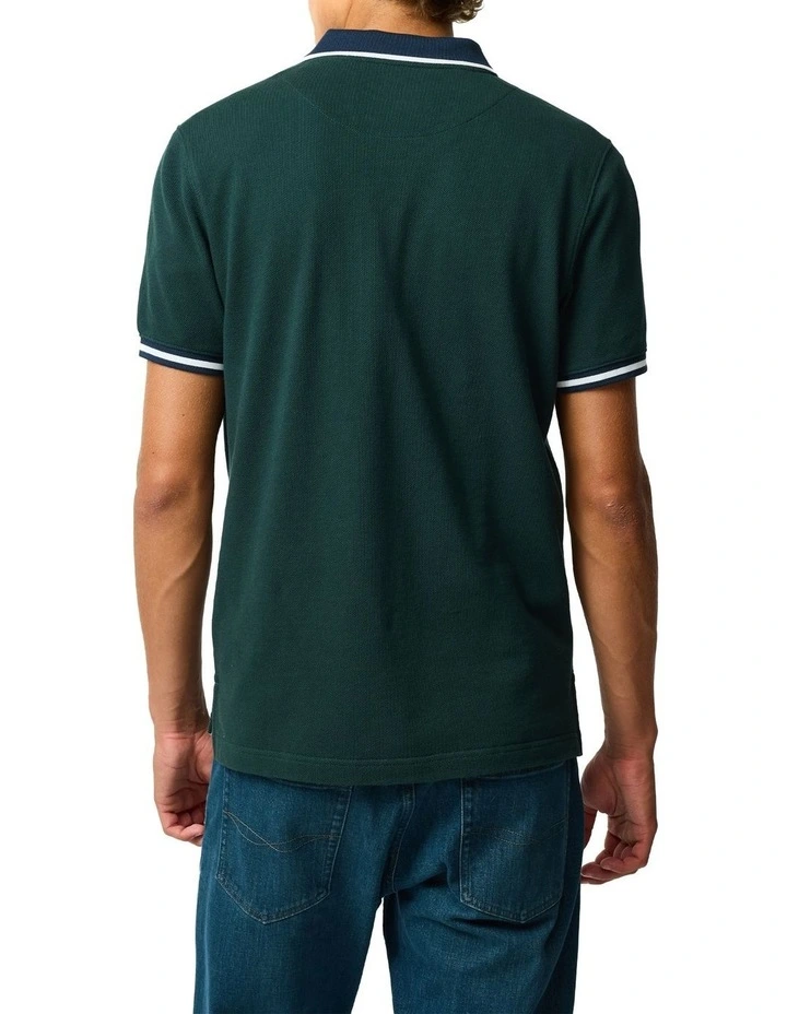 New Lynn Sports Fit Polo in Forest image 3