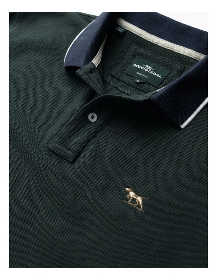 New Lynn Sports Fit Polo in Forest image 5