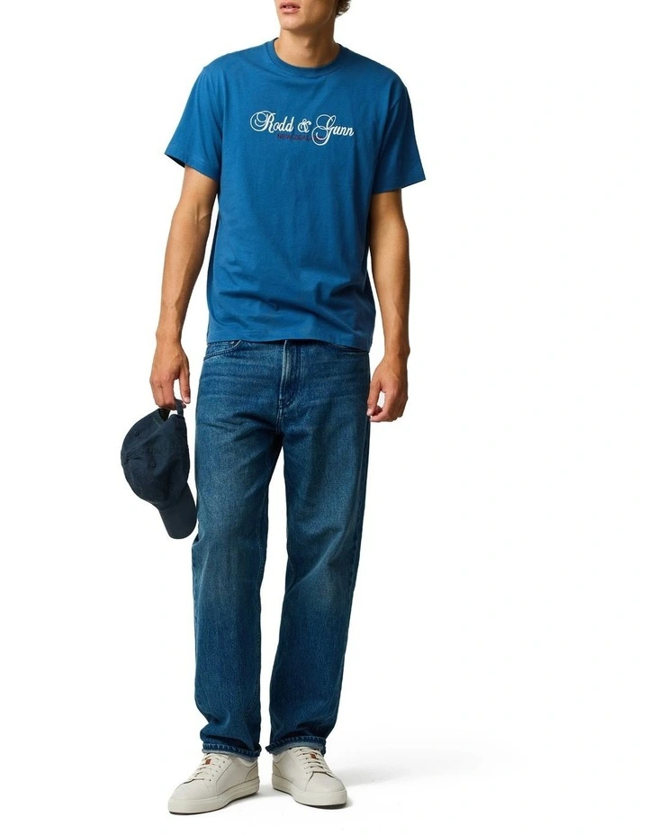 Wendon Valley Tee in Denim image 2