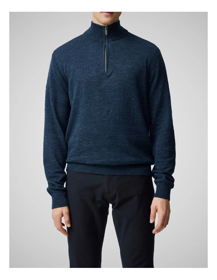 Fortrose 1/4 Zip Knit in Midnight image 1