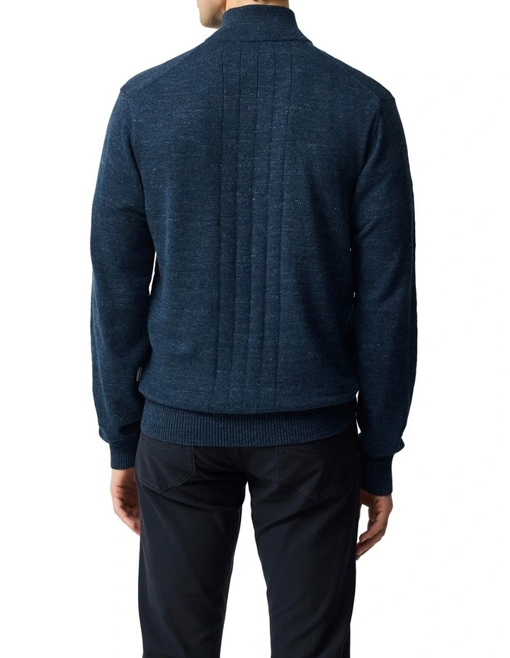 Fortrose 1/4 Zip Knit in Midnight image 3