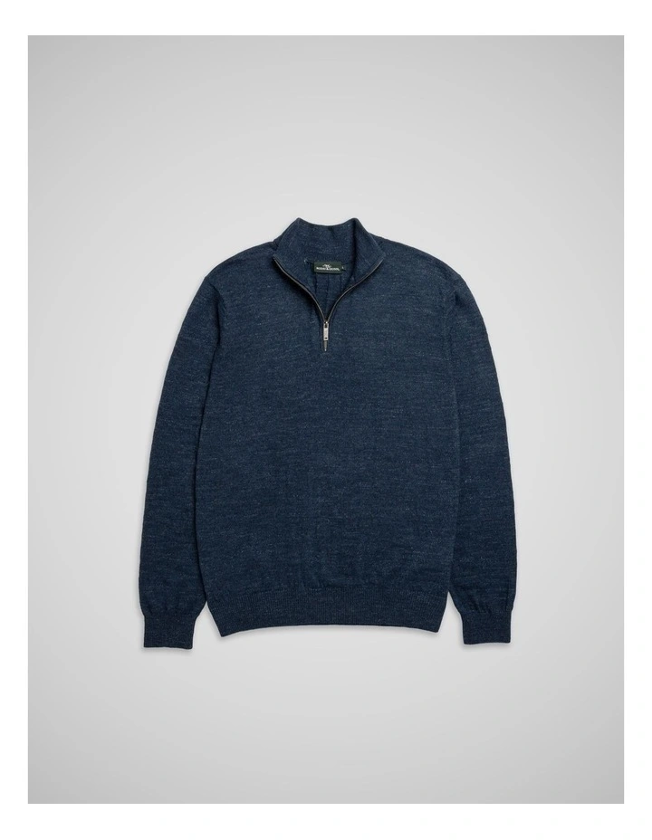 Fortrose 1/4 Zip Knit in Midnight image 4