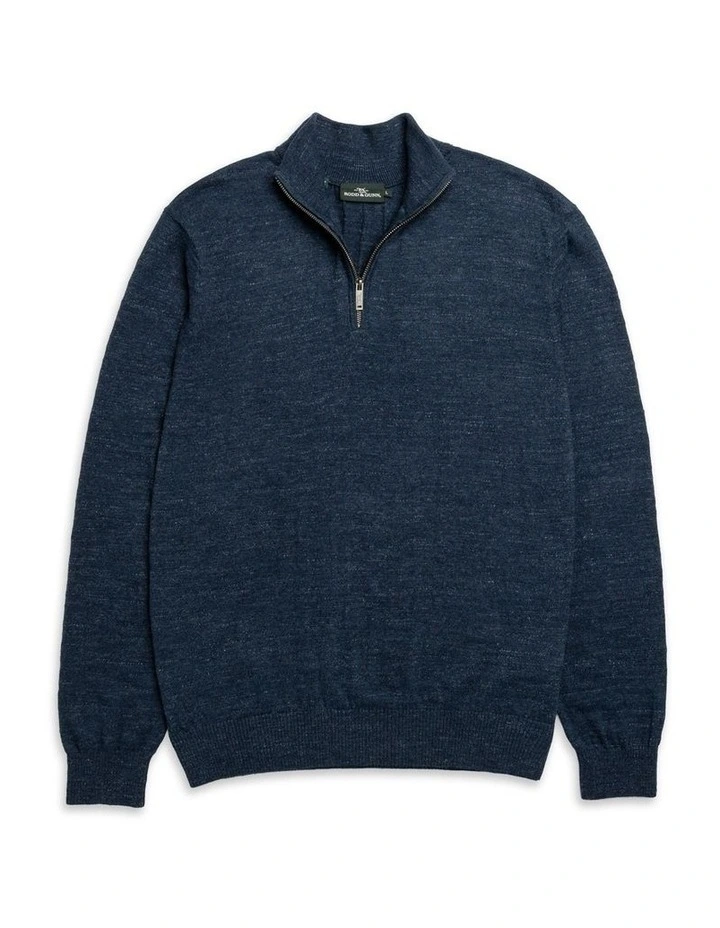 Fortrose 1/4 Zip Knit in Midnight image 4
