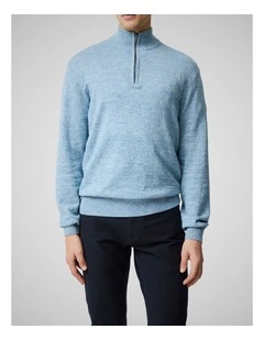 Fortrose 1/4 Zip Knit in Ocean