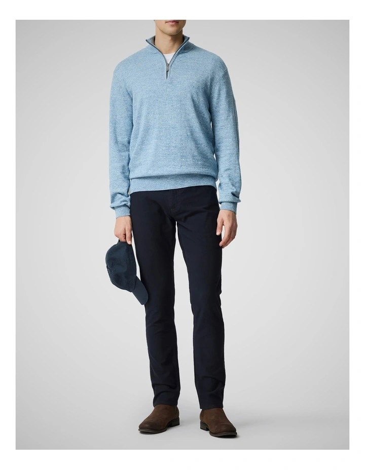Fortrose 1/4 Zip Knit in Ocean image 2