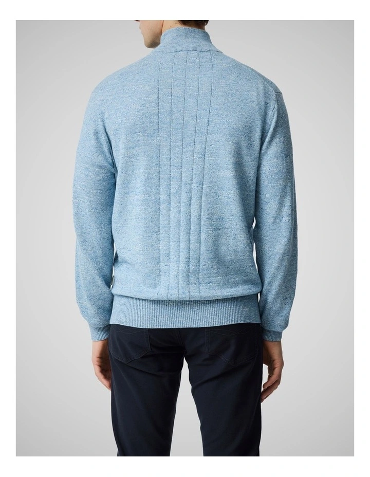 Fortrose 1/4 Zip Knit in Ocean image 3