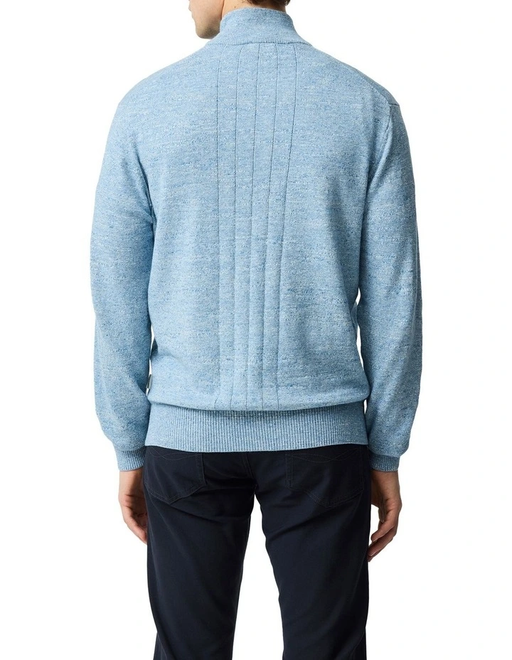 Fortrose 1/4 Zip Knit in Ocean image 3