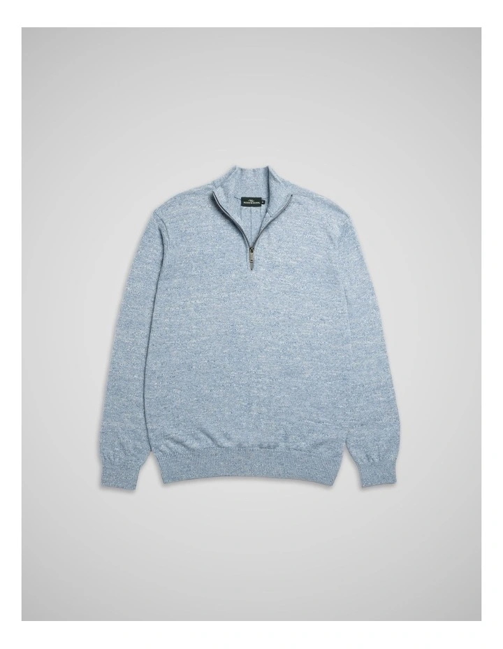 Fortrose 1/4 Zip Knit in Ocean image 4