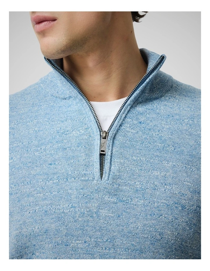 Fortrose 1/4 Zip Knit in Ocean image 6
