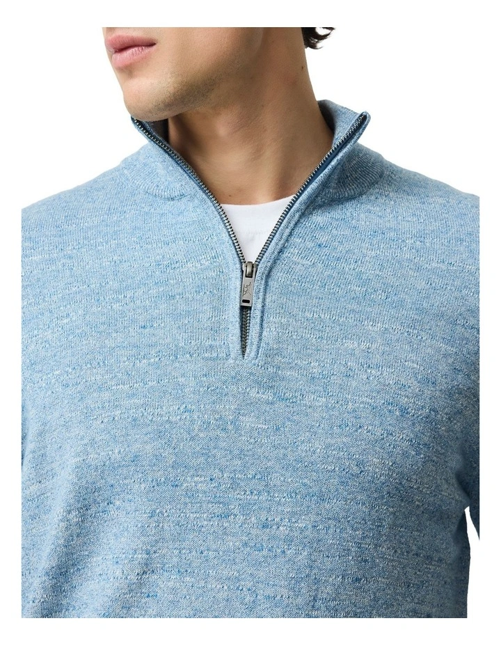 Fortrose 1/4 Zip Knit in Ocean image 6