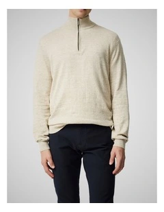 Fortrose 1/4 Zip Knit in Straw