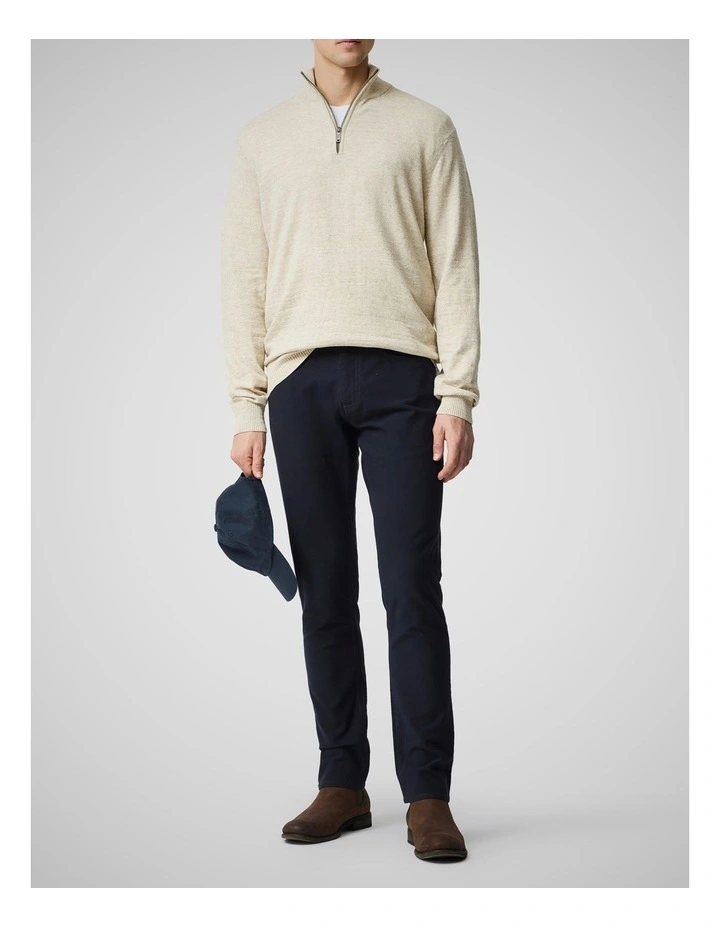 Fortrose 1/4 Zip Knit in Straw image 2