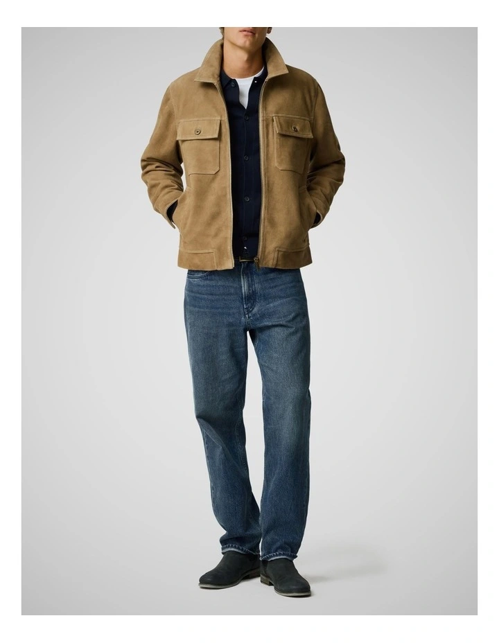 Waitomo Caves Leather Jacket in Taupe image 2