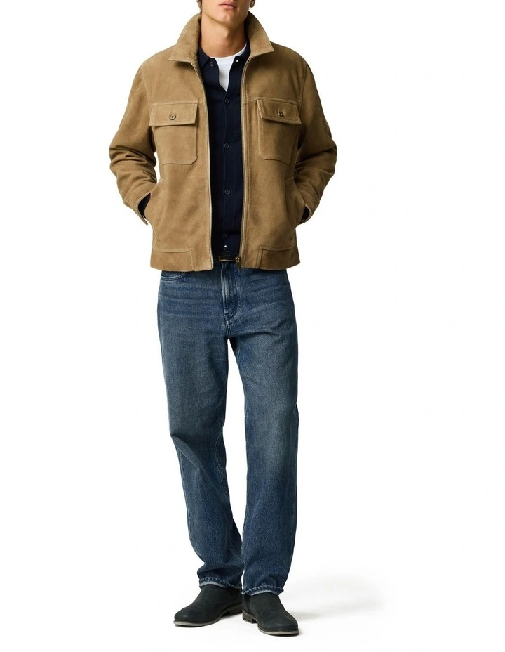 Waitomo Caves Leather Jacket in Taupe image 2