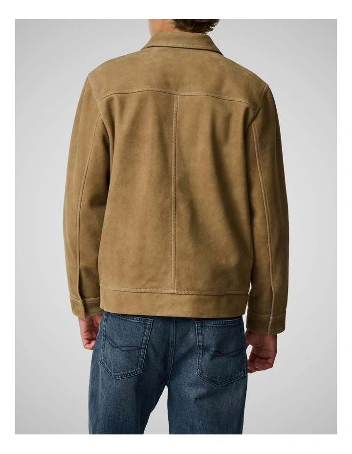 Waitomo Caves Leather Jacket in Taupe image 3