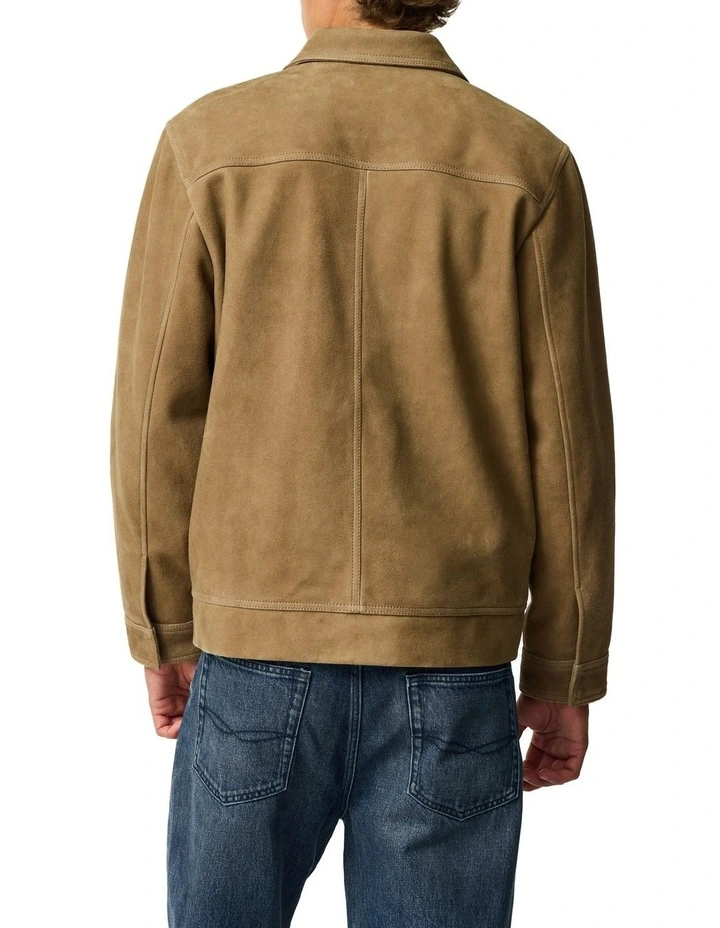 Waitomo Caves Leather Jacket in Taupe image 3