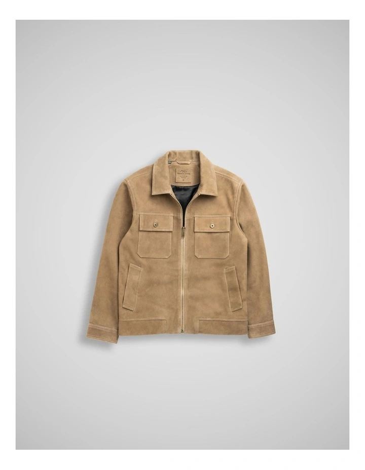 Waitomo Caves Leather Jacket in Taupe image 4