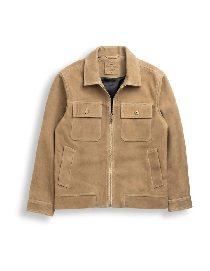 Waitomo Caves Leather Jacket in Taupe image 4